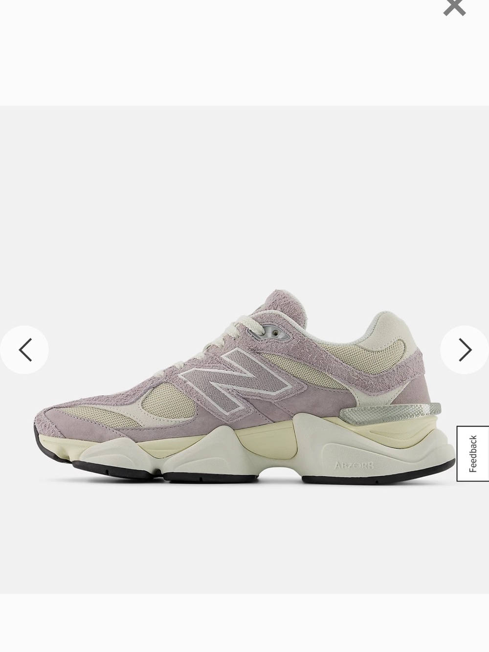 New Balance Women's Lilac Suede & Cream Mesh Sneaker size 7.5 women’s 9 EUR 40.5